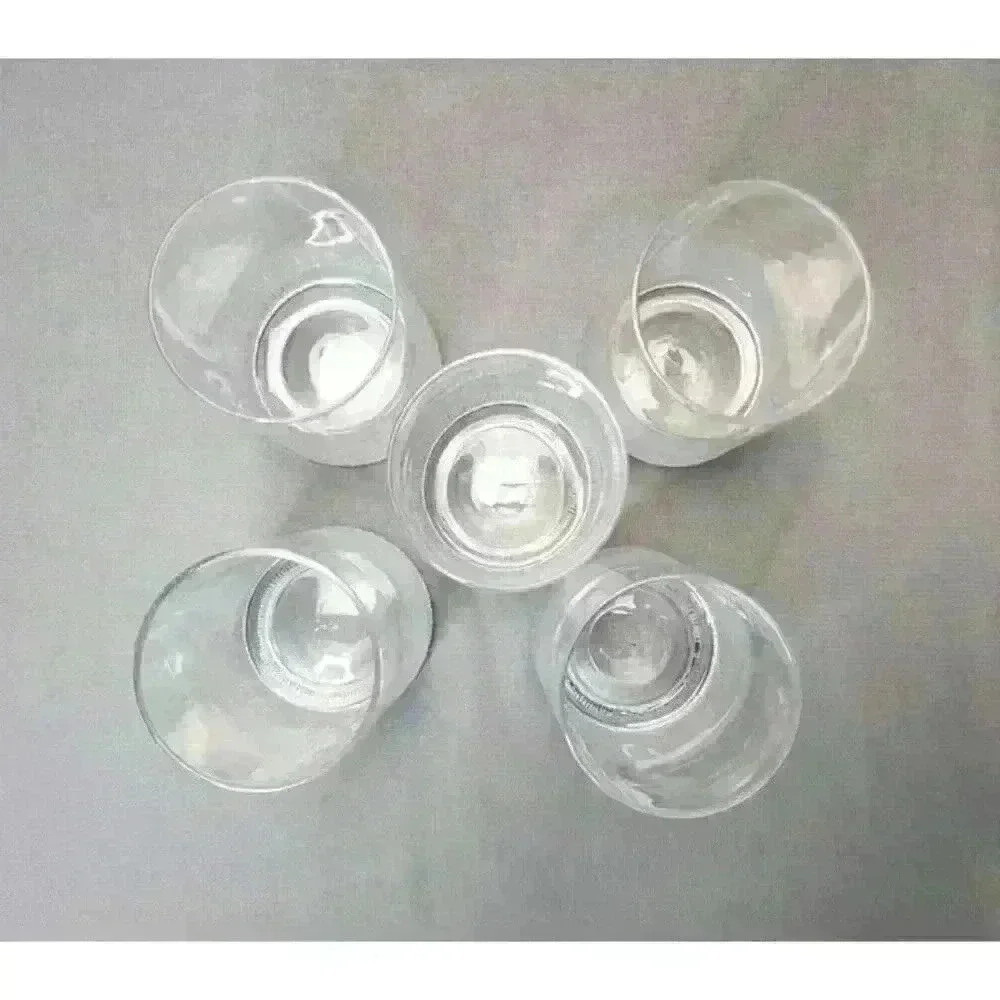 Crystal Highball Tumblers Modern Rough Cut (Set of 5 Drinking Glasses) Barware - Picture 3 of 5